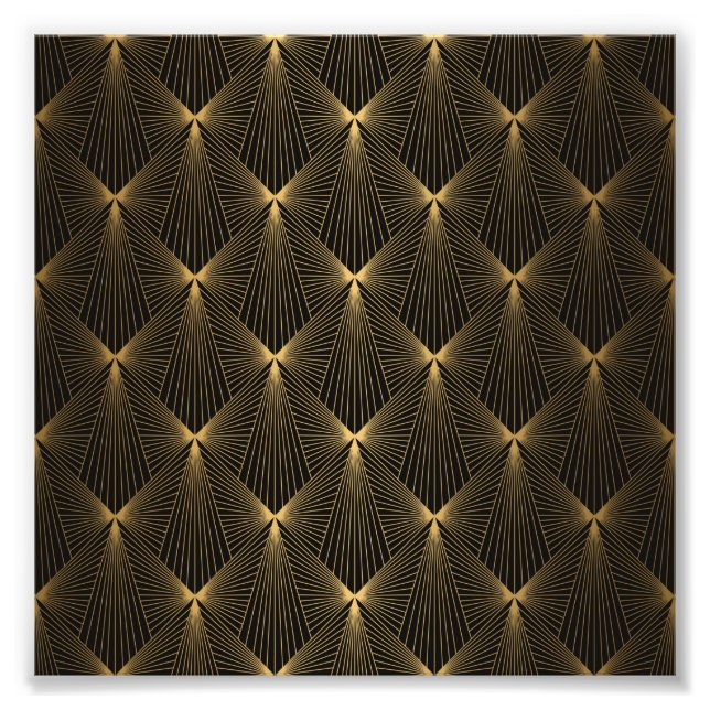 Art deco,black gold,chic,elegant,pattern,classy,tr photo print (Front)