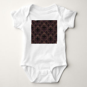 Art Deco Black-Gold Elegance Baby Bodysuit
