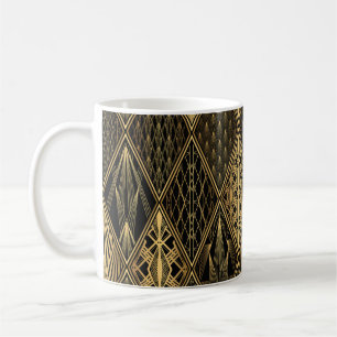 Art Deco Black Gold Elegance Coffee Mug