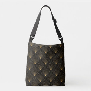 Art Deco: Black Gold Elegance. Crossbody Bag