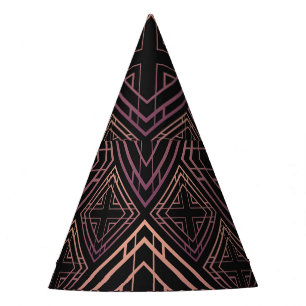 Art Deco Black-Gold Elegance Party Hat