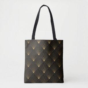 Art Deco: Black Gold Elegance. Tote Bag