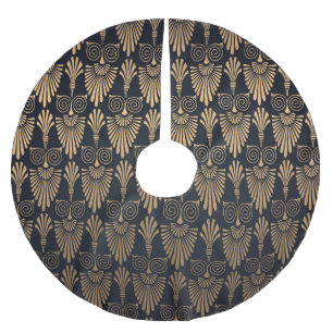 Art Deco Black Gold: Retro. Brushed Polyester Tree Skirt