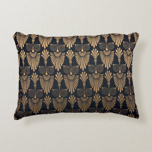 Art Deco Black Gold: Retro. Decorative Cushion