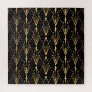 Art Deco: Black Gold Seamless Luxury Jigsaw Puzzle