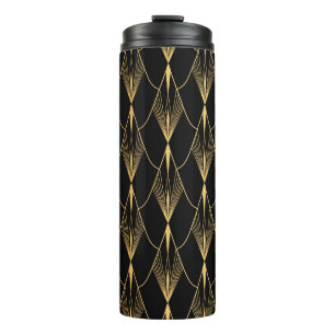 Art Deco: Black Gold Seamless Luxury Thermal Tumbler