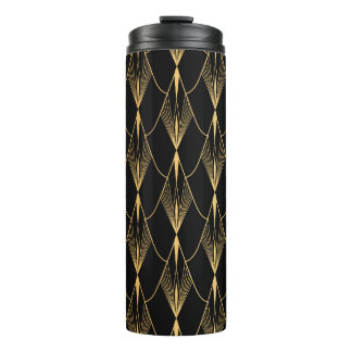 Art Deco: Black Gold Seamless Luxury Thermal Tumbler