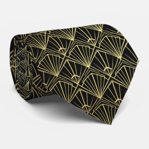 Art Deco Black & Gold  Tie