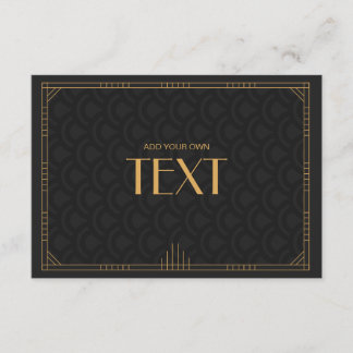 Art Deco Blank Customisable Wedding Invitation