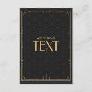 Art Deco Blank Customisable Wedding Invitation