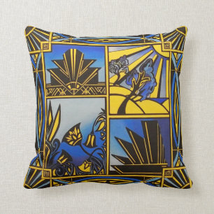 Art Deco Blue cushion