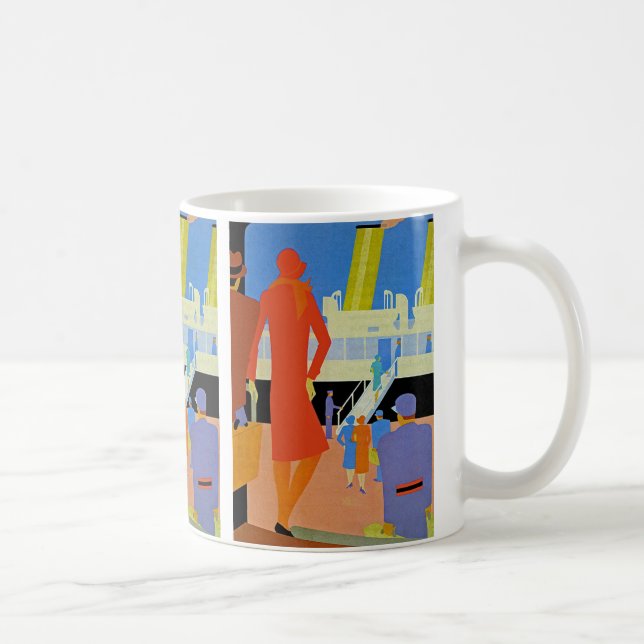 Art Deco Boarding Coffee Mug (Right)