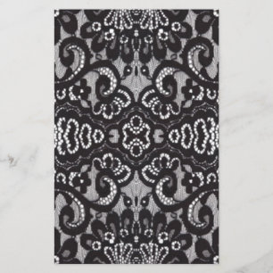 Art Deco Bohemian Chic floral Gothic black lace Stationery