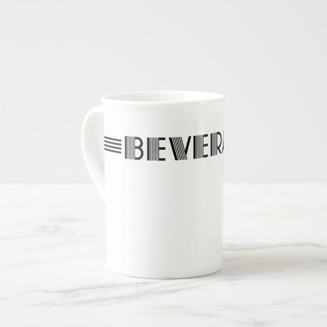 Art Deco Bone China Mug (Front Left)