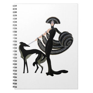 Art Deco Borzoi Notebook
