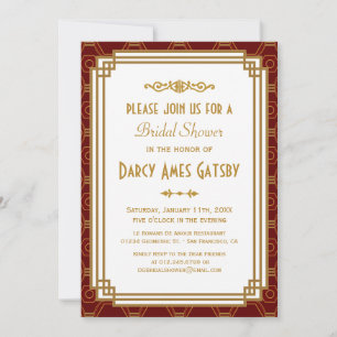 Art Deco Bridal Shower Invitations