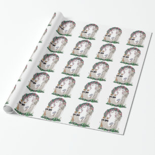 Art Deco bride and Attendants Wrapping Paper