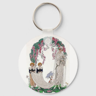 Art Deco Bride Key Ring