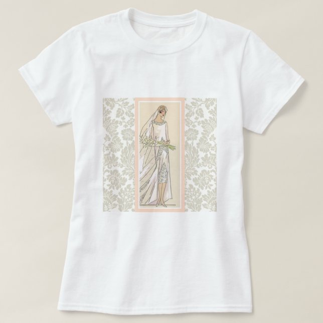 Art Deco Bride T-Shirt (Design Front)