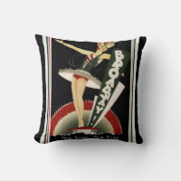 Art Deco Broadway New York Pillow