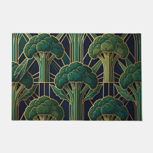 Art Deco Broccoli Pattern Doormat