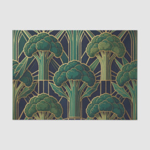 Art Deco Broccoli Pattern Tissue Paper