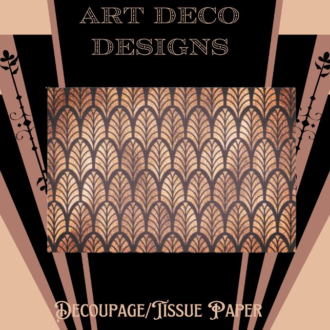 Art Deco Bronze Decoupage Tissue Paper (Creator Uploaded)