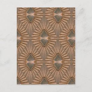 Art Deco Bronze Diamond Pattern Postcard