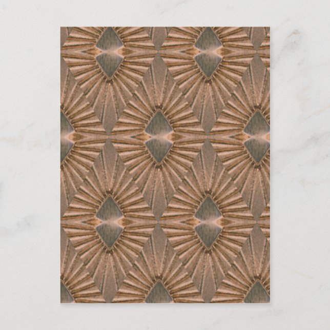 Art Deco Bronze Diamond Pattern Postcard (Front)