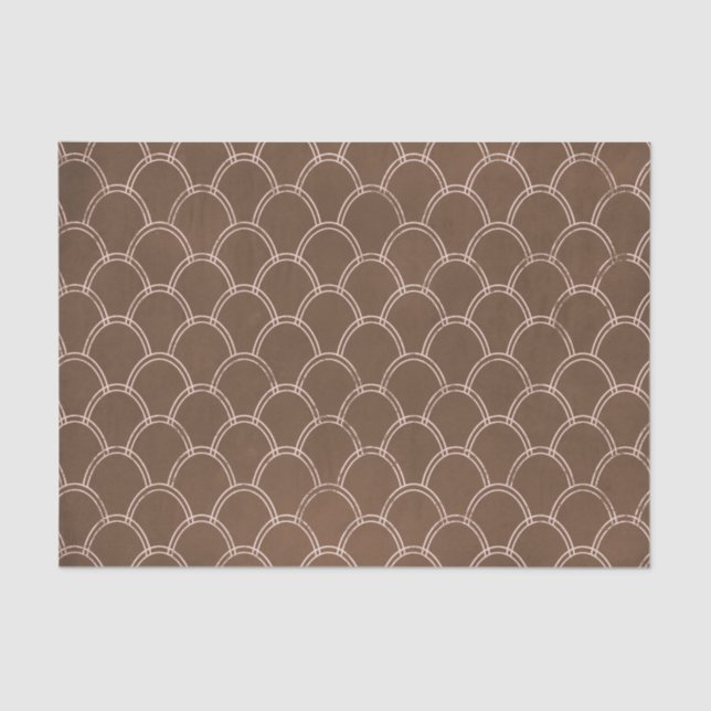 Art Deco Brown Gold Crafting Tissue Paper (Front)