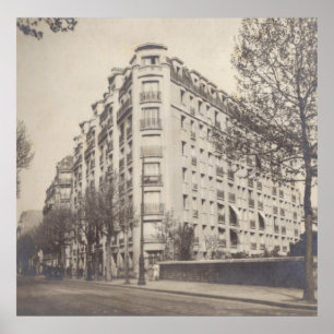 Art Deco building in Paris, 1930s Poster