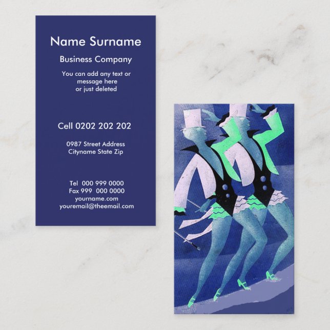 Art Deco, Business Card (Front/Back)