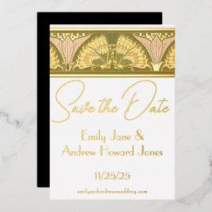 Art Deco Butterfly Calla Lily Save the Date