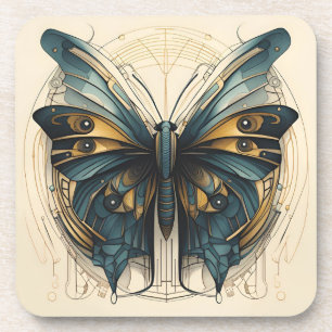 Art Deco Butterfly Coaster Set