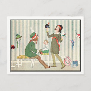 Art Deco Buying Hats by H. Willebeek Le Mair Postcard