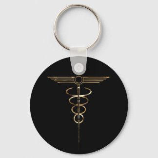 Art Deco Caduceus Key Ring