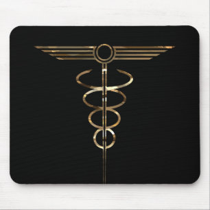 Art Deco Caduceus Mouse Mat
