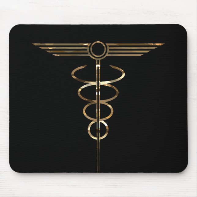Art Deco Caduceus Mouse Mat (Front)