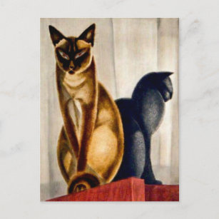 Art Deco Cats Postcard