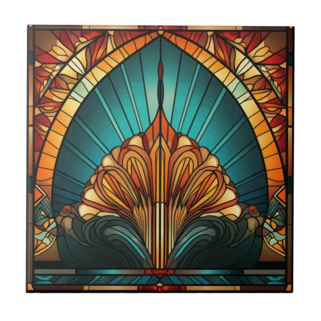 Art Deco Ceramic Tile (Front)