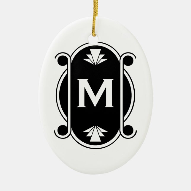 Art Deco Ceramic Tree Decoration (Front)