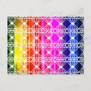 Art deco chakra colours beautiful elegant chic fun postcard