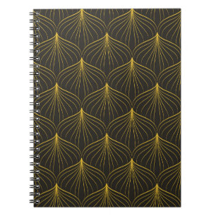 Art Deco Charm: Vintage Geometric Seamless Notebook