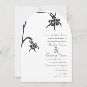 Art Deco Christian Die Cut Wedding Invitations