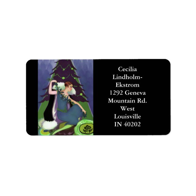 ART DECO CHRISTMAS, PASCALINE, Blue, Green, Purple Label (Front)