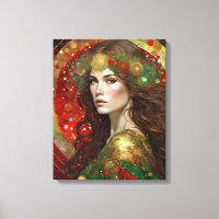 Art Deco Christmas Reflections of a Woman