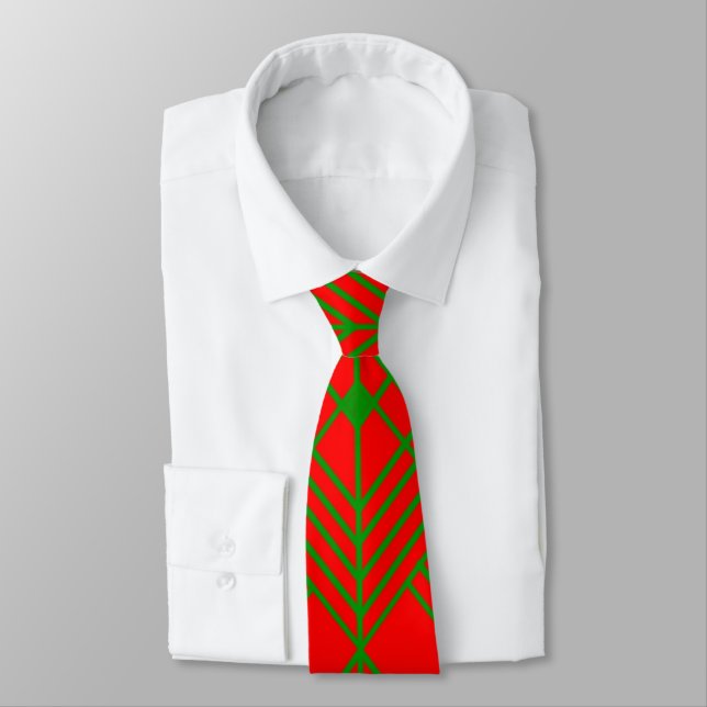 Art Deco Christmas Tie (Tied)