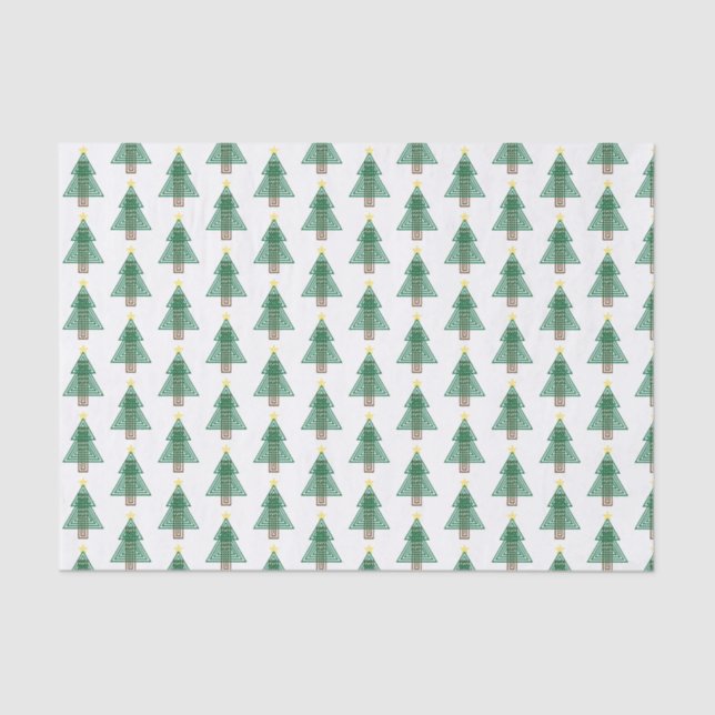 Art Deco Christmas Tree Tissue Paper (Front)