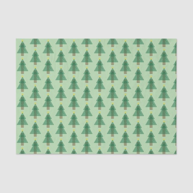 Art Deco Christmas Tree Tissue Paper (Front)