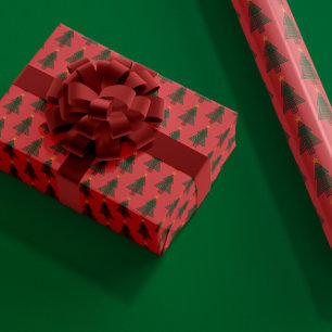 Art Deco Christmas Tree Wrapping Paper